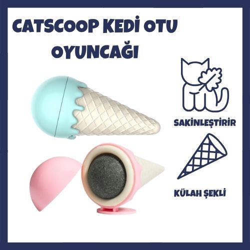 CatScoop Dondurma Şekilli Kedi Otu Topu