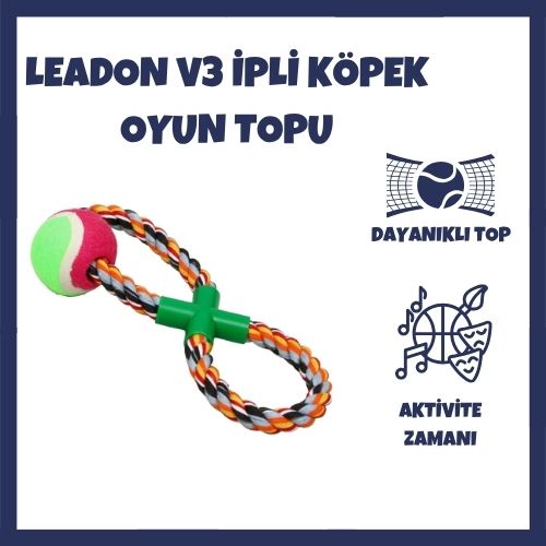 LeadOn v3 İpli Köpek Oyun Topu