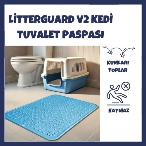 LitterGuard v2 Evcil Hayvan Tuvalet Önü Paspası