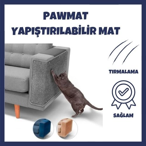 PawMat Yapıştırılabilir Kedi Tırmalama Matı