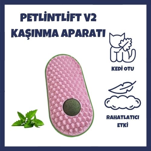 PetLintLift v2 Silikon Kaşıyıcılı Kedi Otu