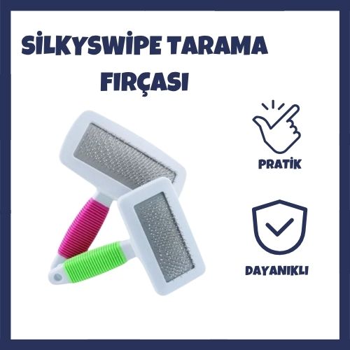 SilkySwipe Evcil Hayvan Tarama Fırçası - Telli